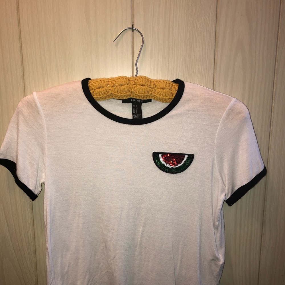 ~Forever 21 crop top with sequin watermelon~